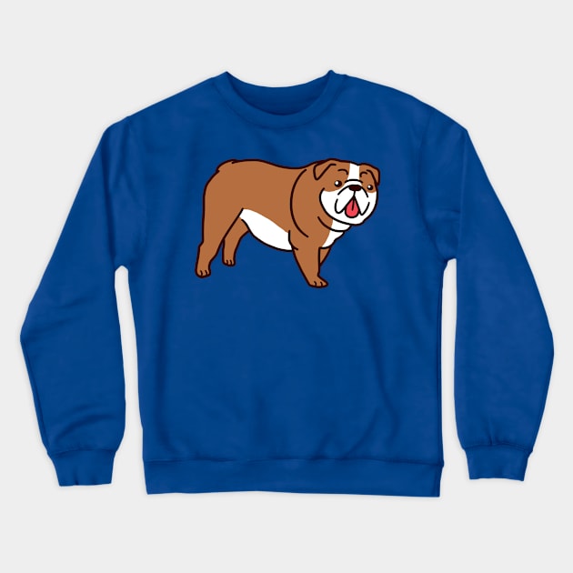 Cute English Bulldog Crewneck Sweatshirt by saradaboru